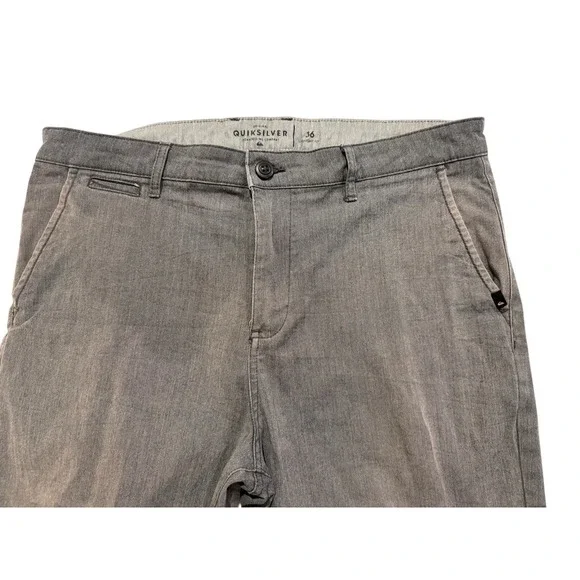 Quiksilver Mens Shorts 36 Charcoal Gray Straight Fit Casual Surf Skate - Picture 9 of 13